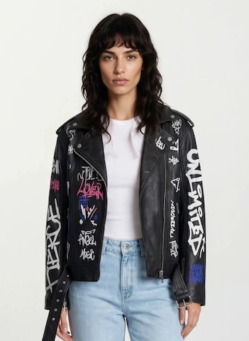 trueprodigy Lederjacke 'Anya' in Schwarz: Vorderseite