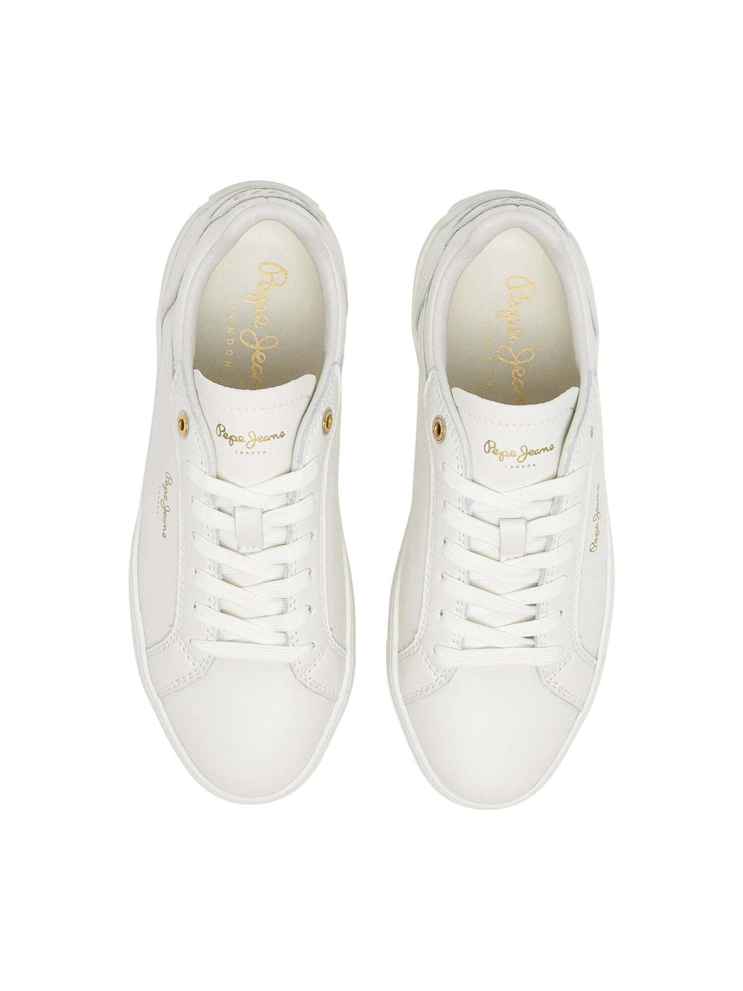 Pepe Jeans - Sapatilhas baixas 'Camden Edition' em branco