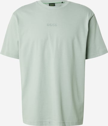 Maglietta di BOSS in verde: frontale