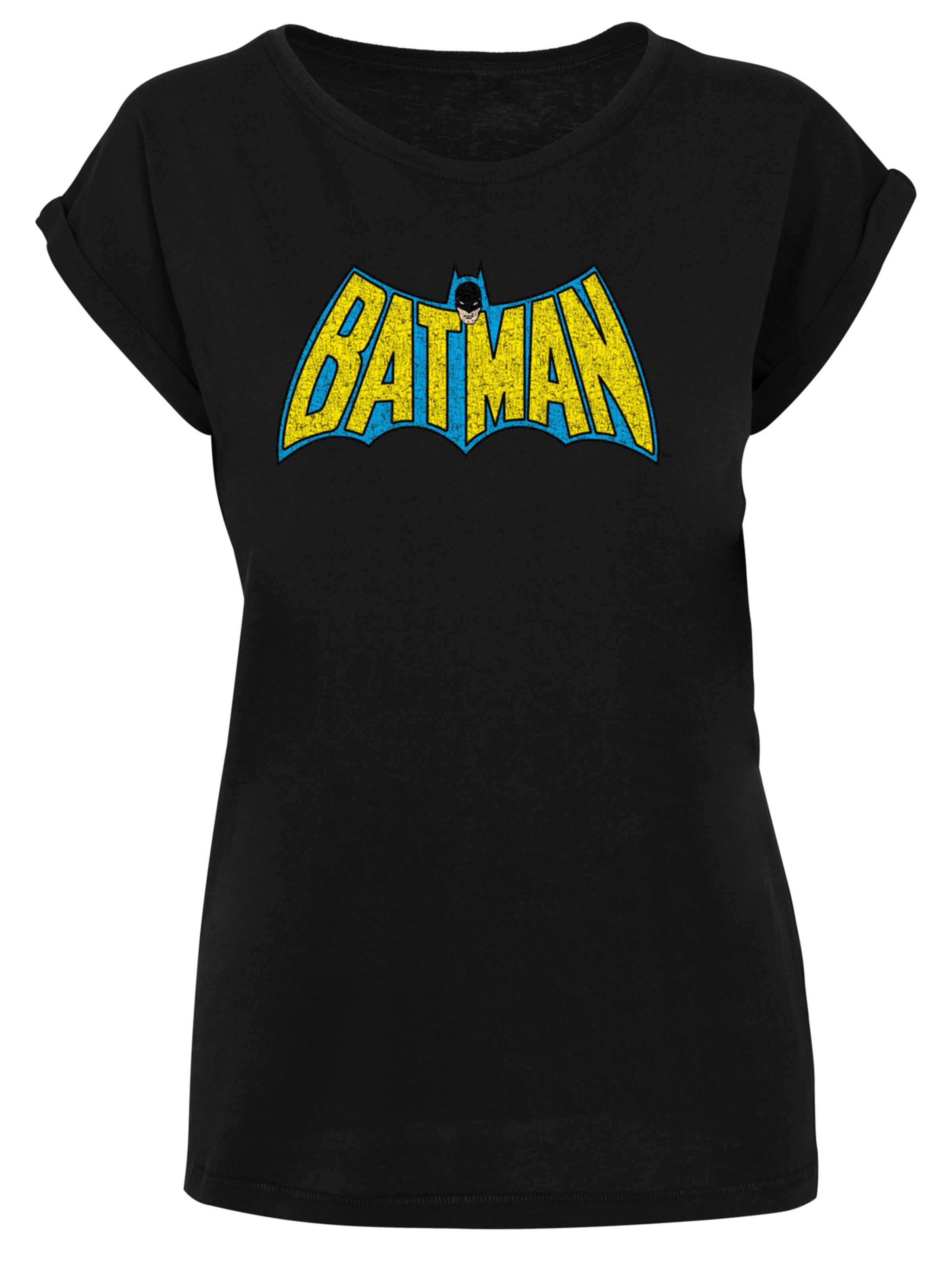 F4NT4STIC Shirt 'DC Comics Batman Crackle' in Black: front