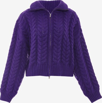 Cardigan MYMO en violet : devant