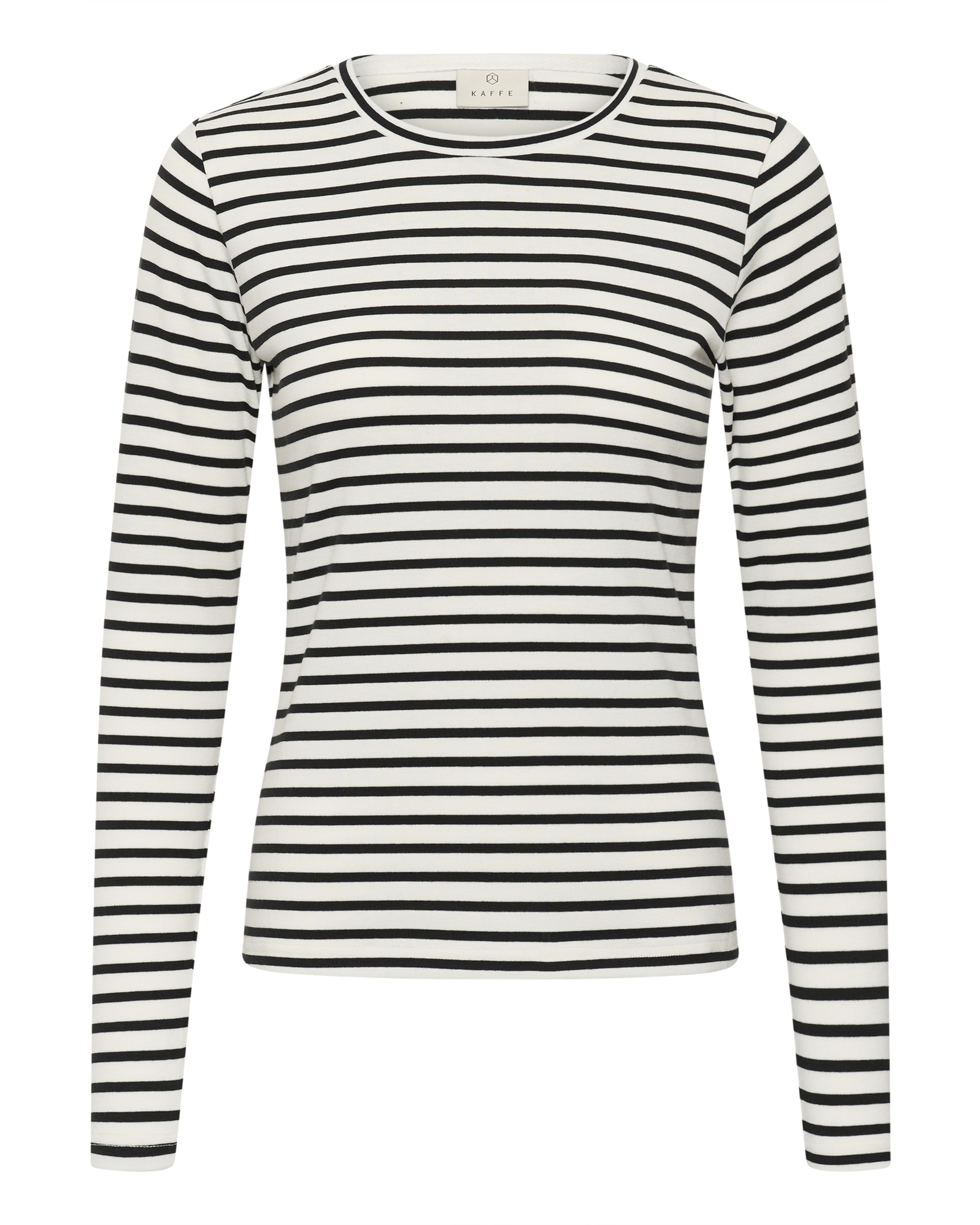 Kaffe Camiseta 'Liddy' en L en negro / blanco cáscara de huevo, Vista del producto