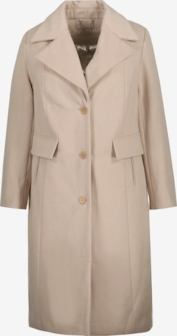 Ulla Popken Between-Seasons Coat in Beige: front