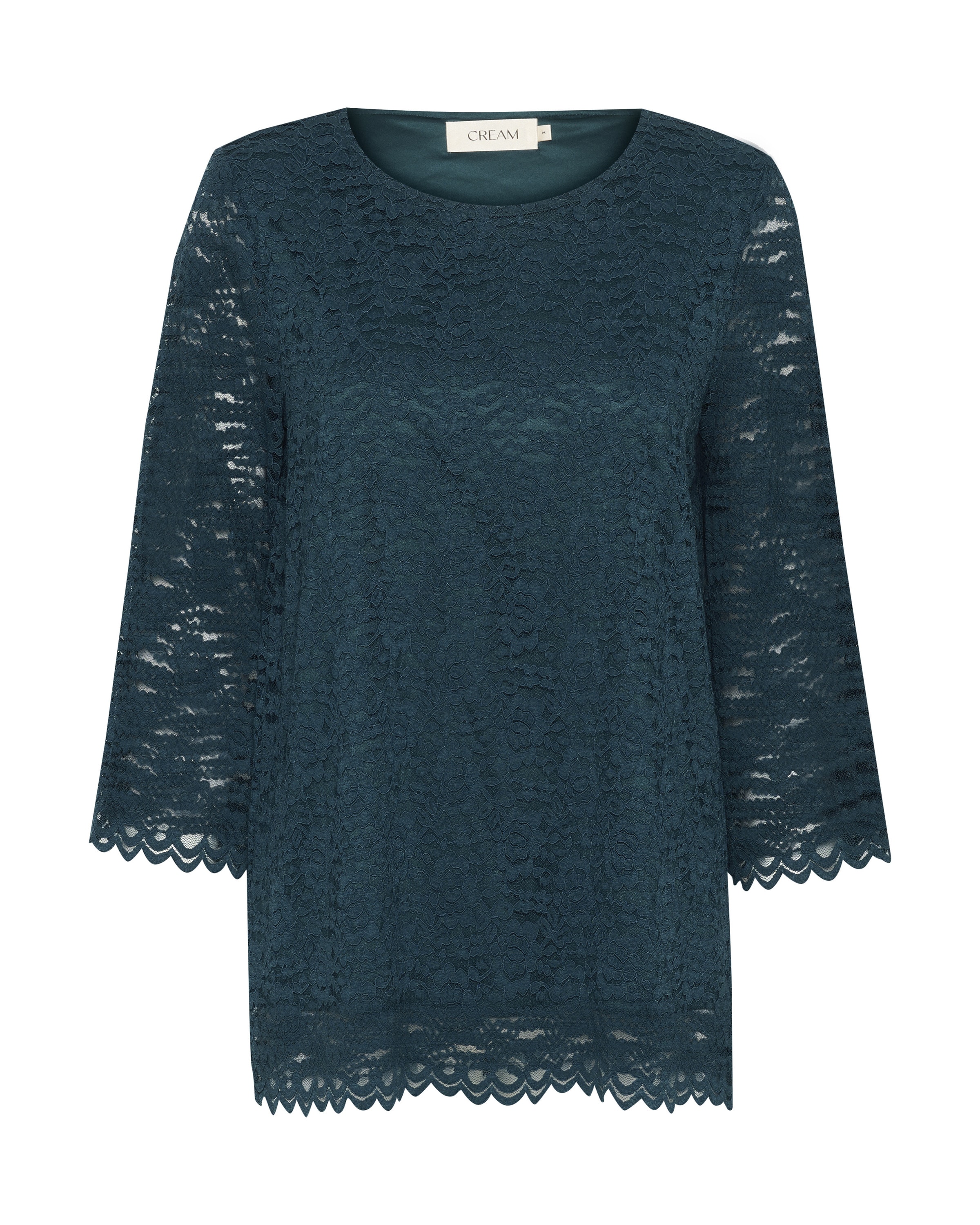 Cream Blouse 'Fika' in Green: front