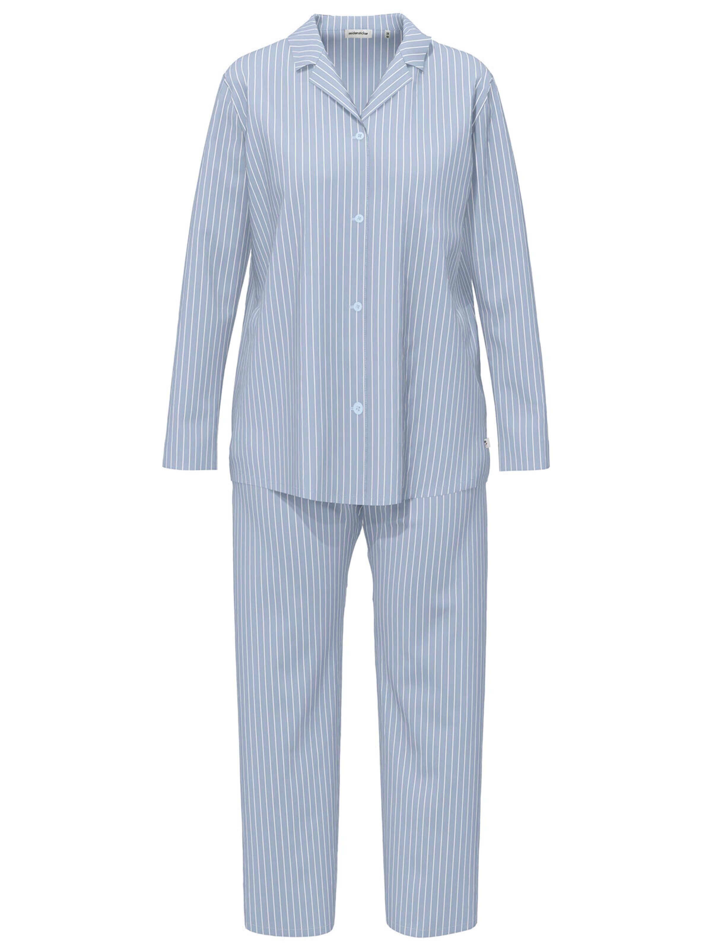 Seidensticker schwarze Rose Pyjama 'bodywear'‌‌‌‌‌‌‌‌‌ in Blau: Vorderseite