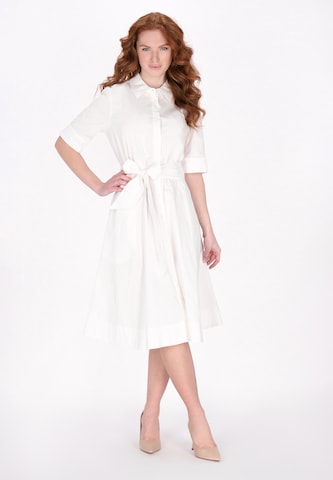 Robe-chemise 'Classic Look' DreiMaster Klassik en blanc : devant