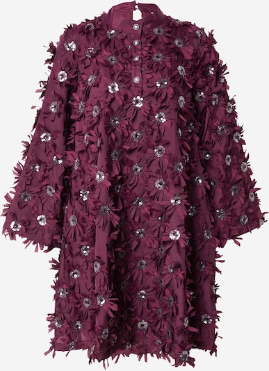 Kokteilinė suknelė iš YAS, spalva – vyno raudona spalva, Prekių apžvalga