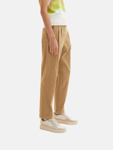 TOM TAILOR Slim fit Chino trousers in Beige: front