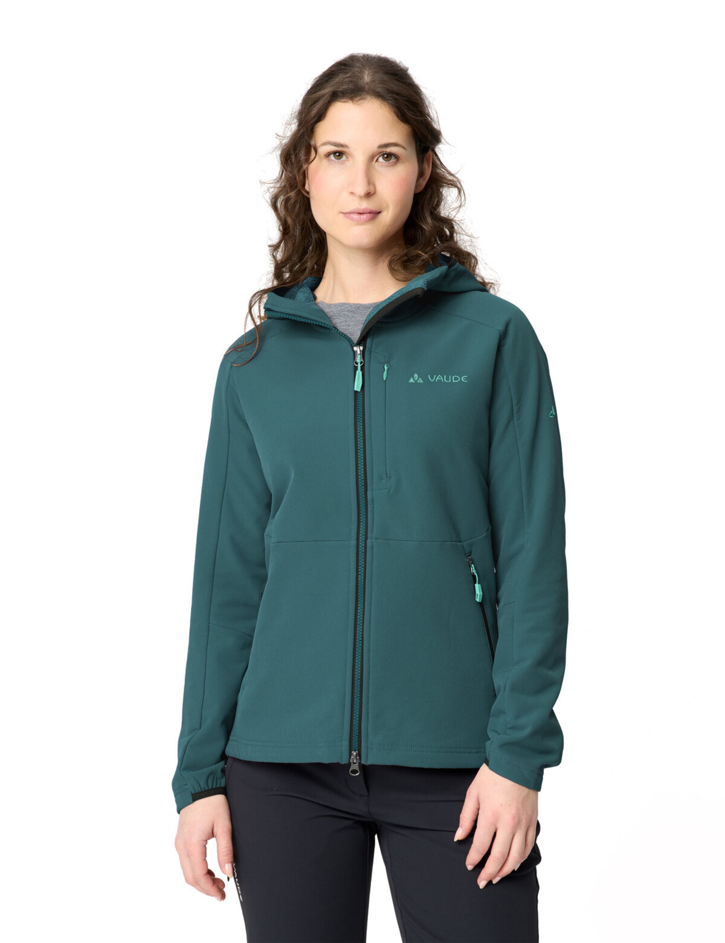 VAUDE Funktionsfleecejacke 'Elope' in Grün: Vorderseite