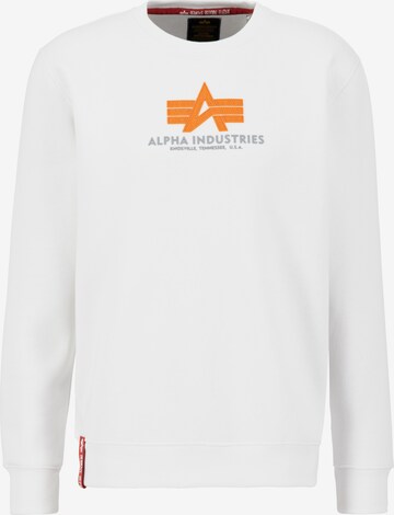 ALPHA INDUSTRIES Sweatshirt in Wit: voorkant