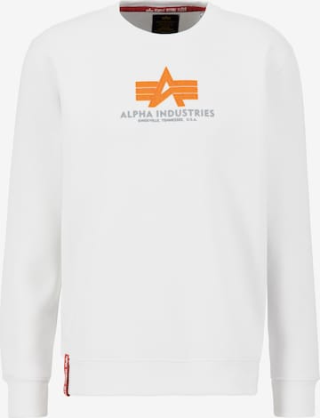 ALPHA INDUSTRIES Sweatshirt in Wit: voorkant