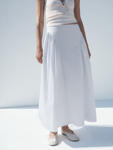 MANGO Kjol 'BLANCA' i vit: framsida