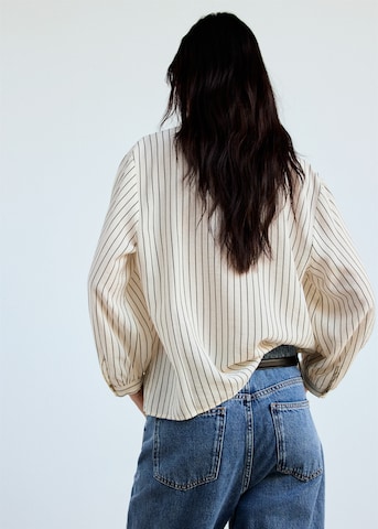 MANGO Bluse 'FLORETA' i beige