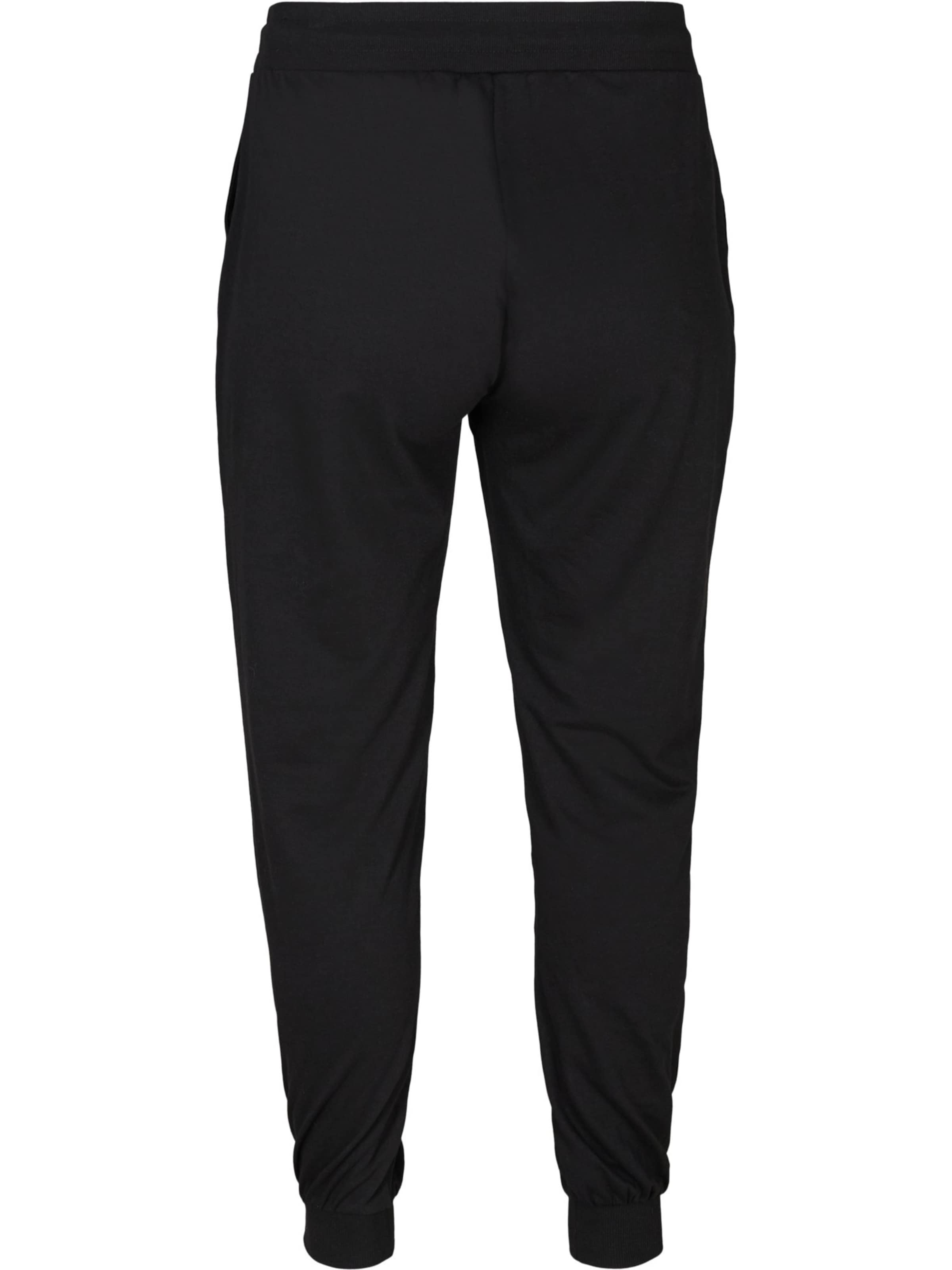 Active by Zizzi Tapered Sportbroek in Zwart: voorkant