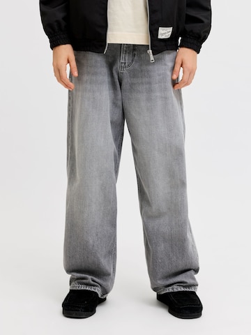 Wide Leg Jean 'JJIDAVE' Jack & Jones Junior en noir : devant