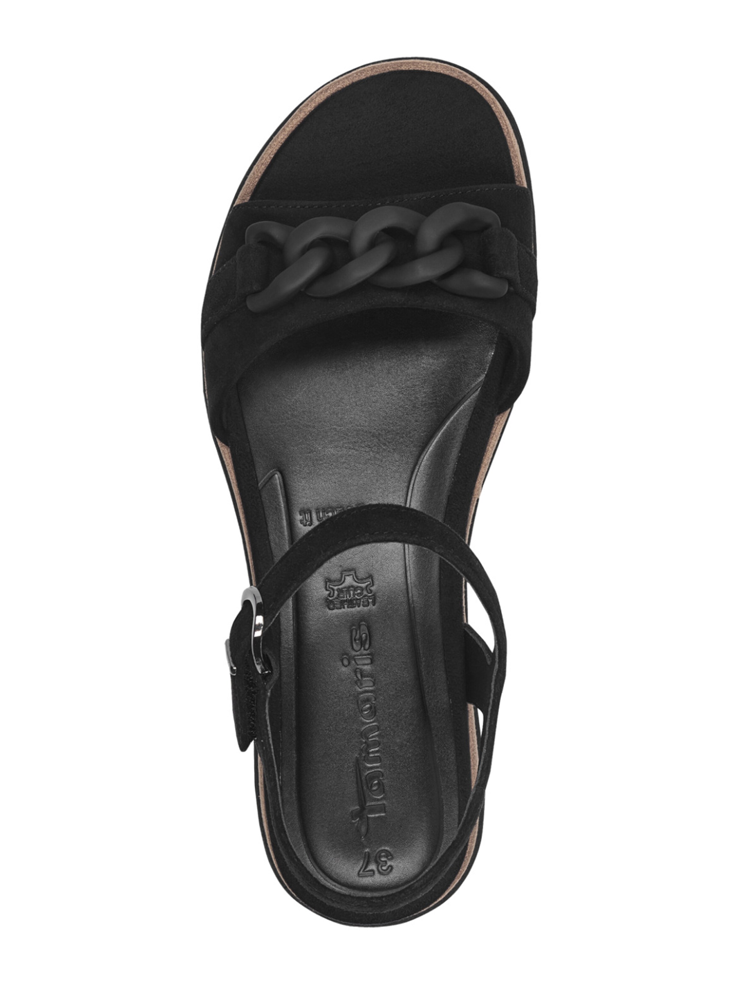 Tamaris Sandały z rzemykami w kolorze czarny