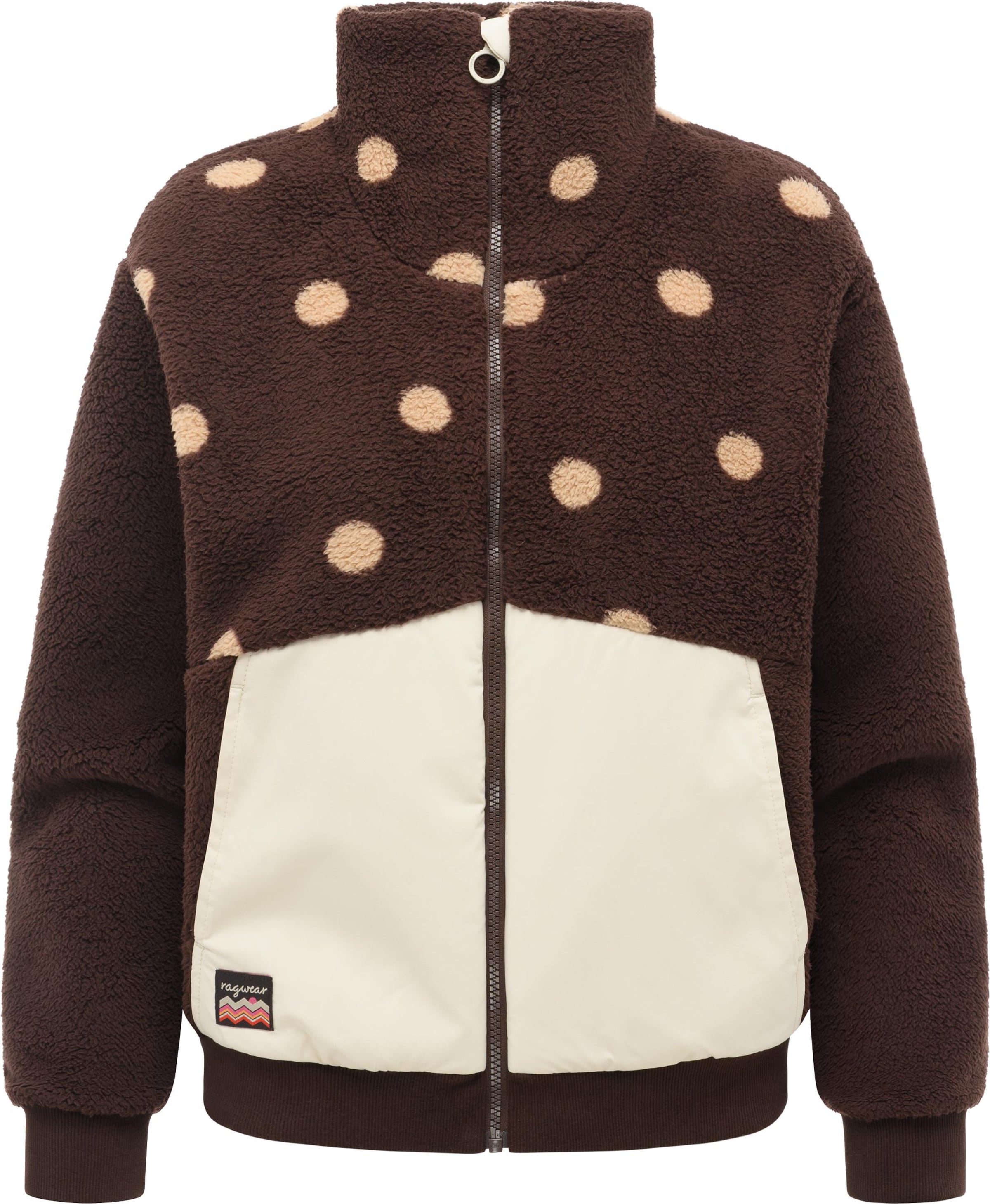 Ragwear Fleece jas 'Madaras' in Bruin: voorkant