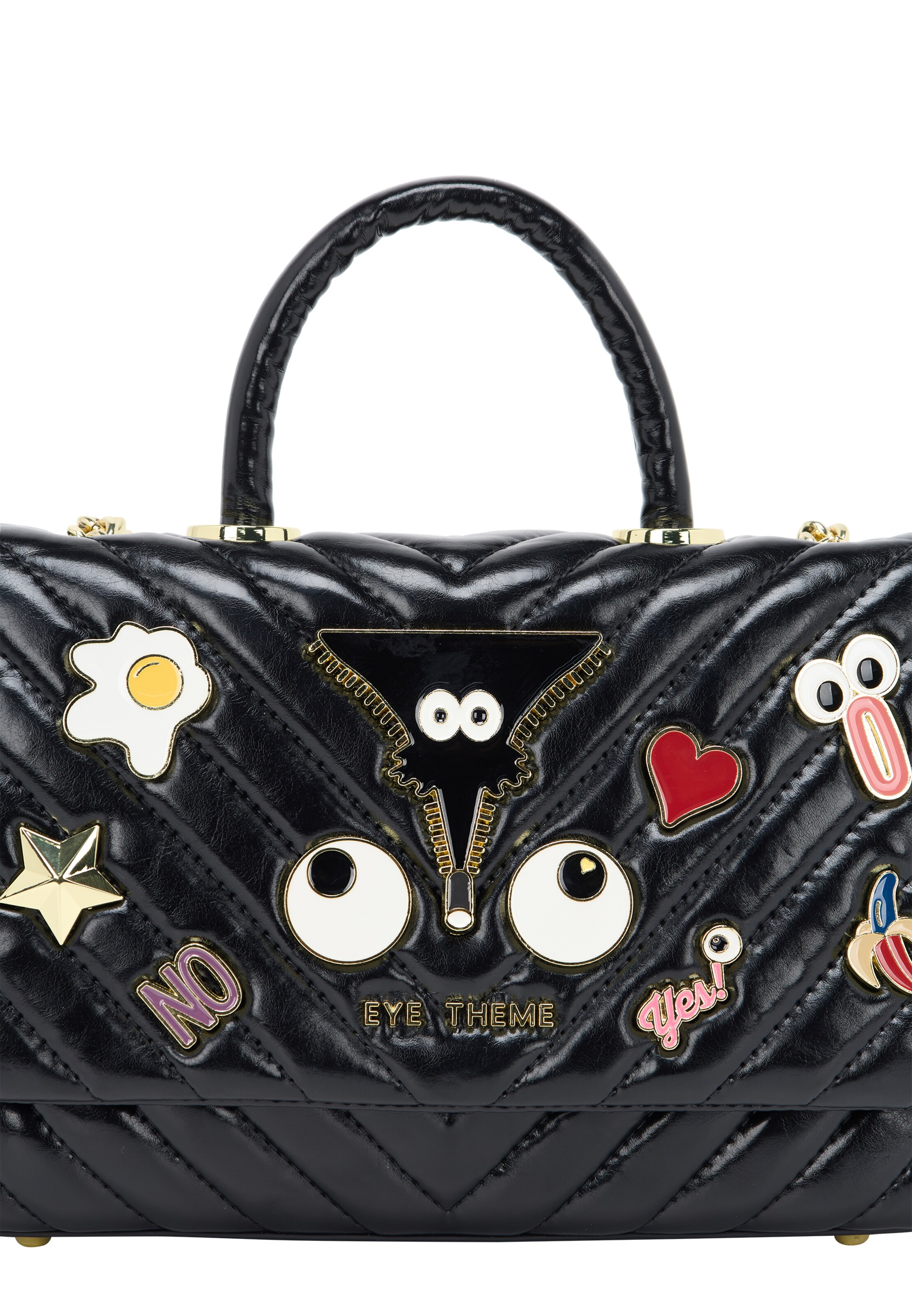 MYMO Handbag 'Pop Eyetheme' in Black