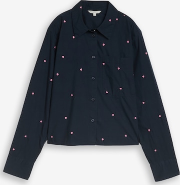 TOM TAILOR DENIM Bluse in Blau: Vorderseite