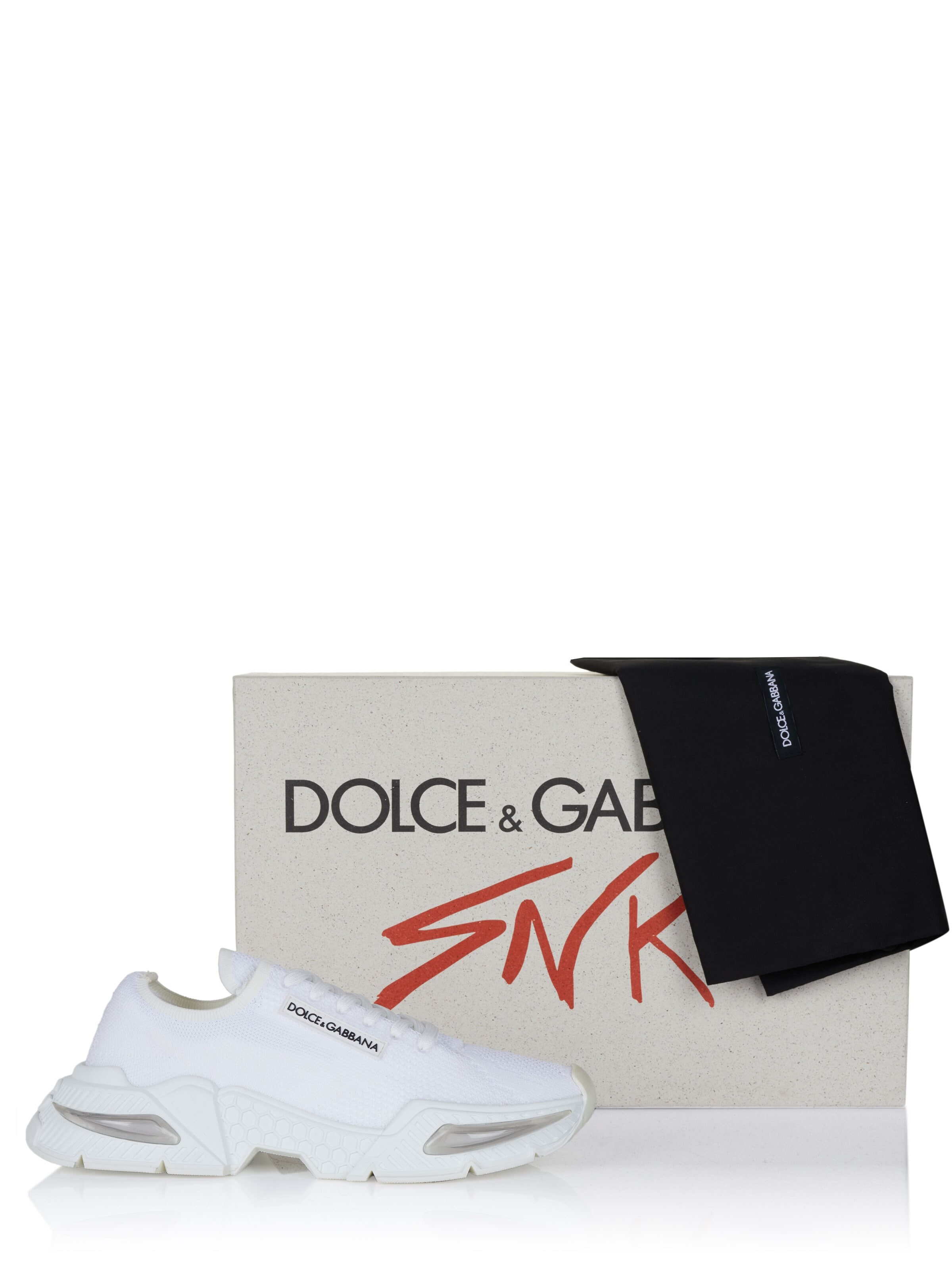 DOLCE & GABBANA Matalavartiset tennarit 'Dolce & Gabbana Schuhe' värissä valkoinen