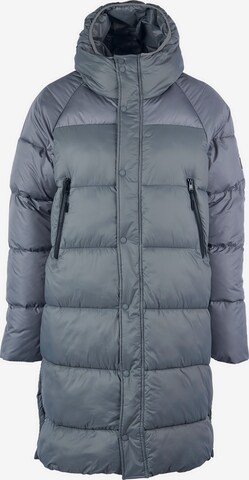 Barbour International Winter Coat 'Hoxton' in Grey: front