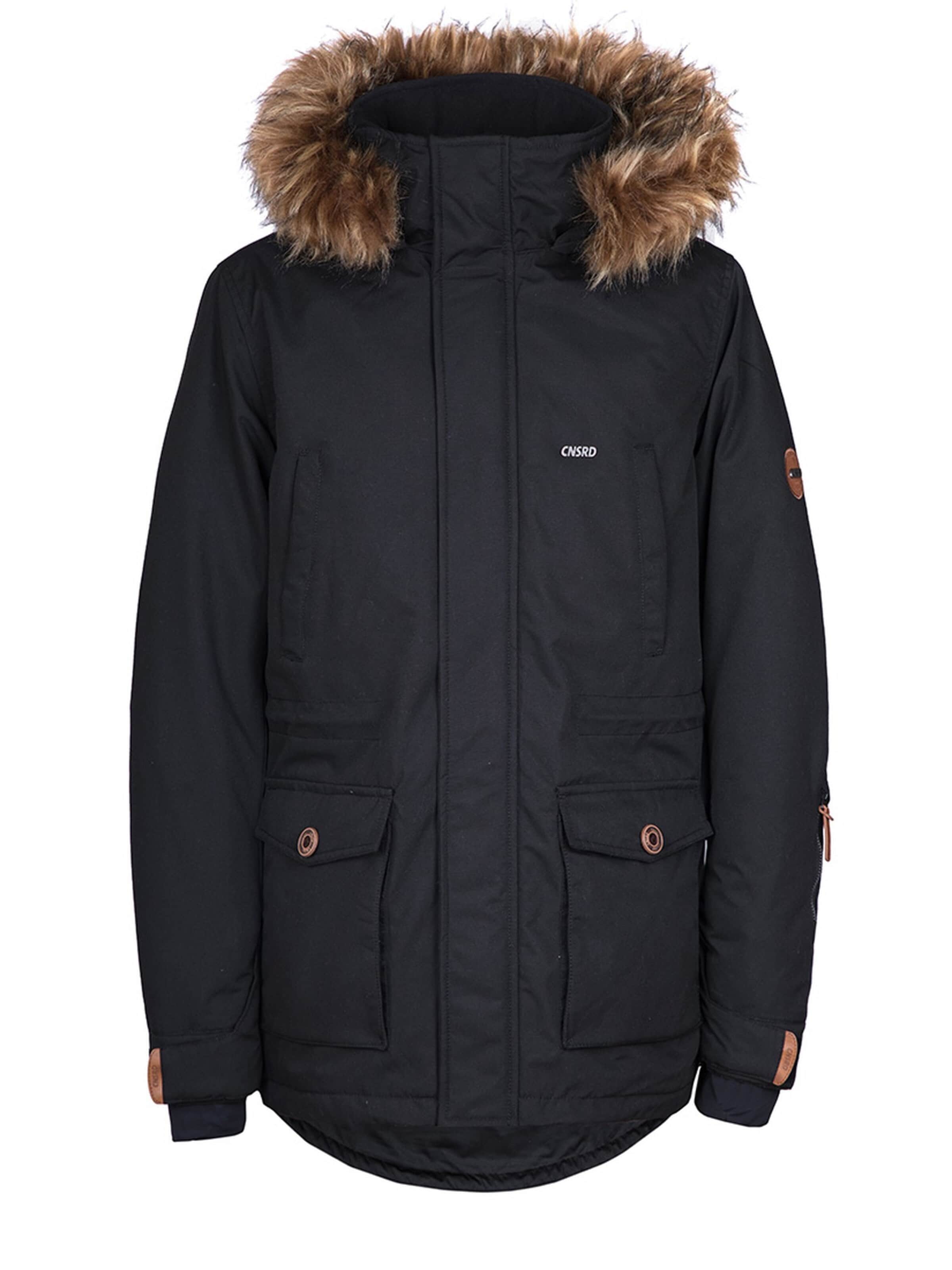 CNSRD Winterparka 'TRAVIS II' in Zwart: voorkant