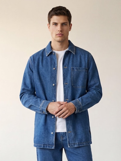 ARMIE Übergangsjacke 'The Brian Tall'‌‌‌‌ in S in blue denim, Produktansicht