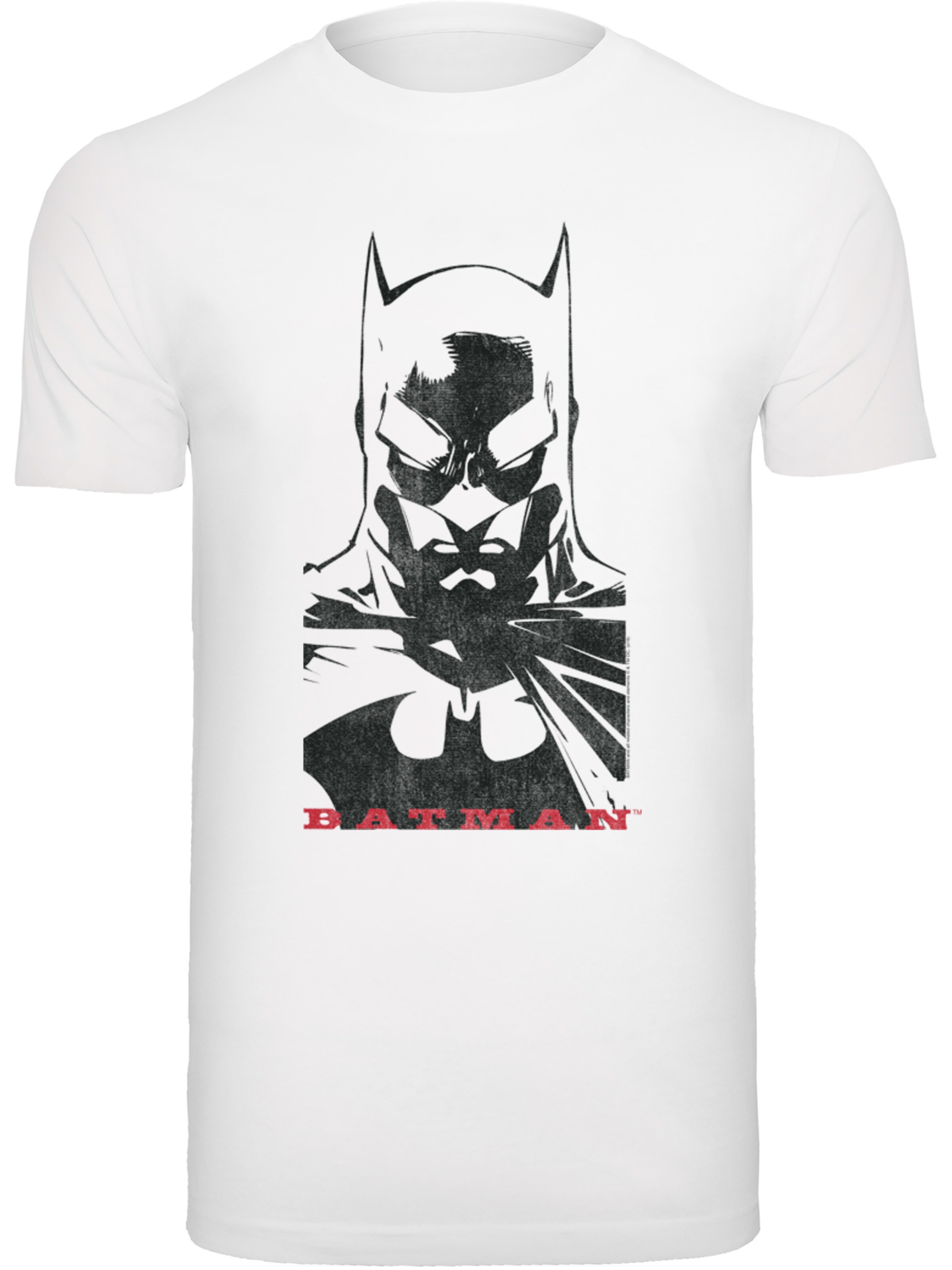 T-Shirt 'DC Comics Batman Solid Stare' F4NT4STIC en blanc : devant