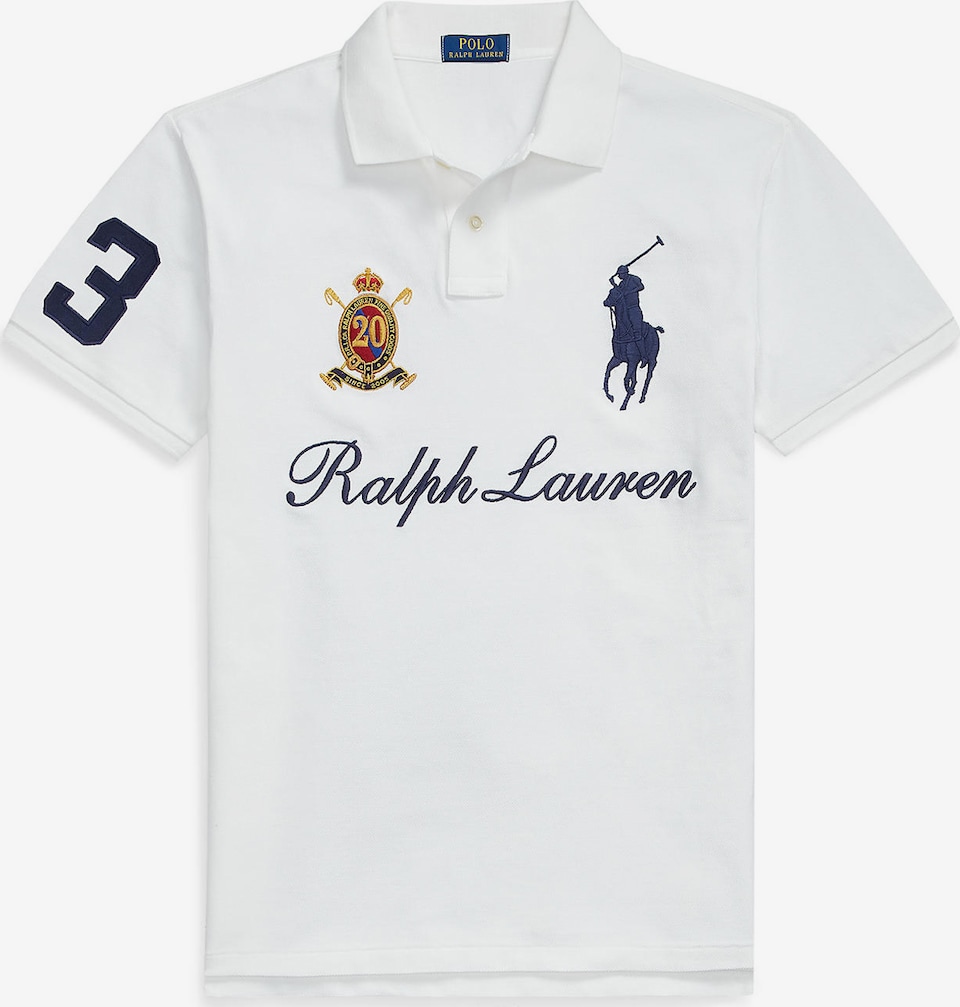 Tricou de la Polo Ralph Lauren pe alb: față