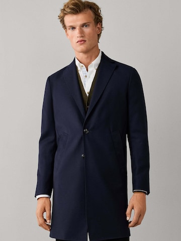 Hackett London Between-Seasons Coat in Blue: front