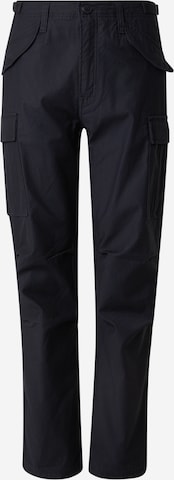 Pantalon cargo Vintage Industries en noir : devant