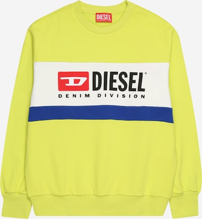 DIESEL Sweatshirt 'LSTREAPYDIV' in Indigo / Lime / Red / White, Item view