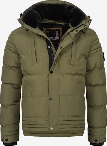 Alessandro Salvarini Winter Jacket 'Fabiano' in Green: front