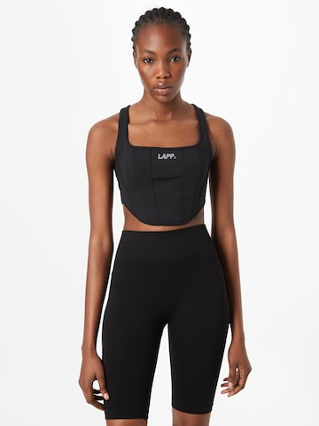 Lapp the Brand Bustier Sports-BH i sort: forside