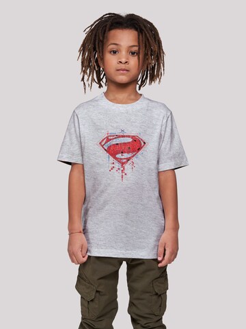 F4NT4STIC Shirt 'DC Comis Superhelden Superman' in Grijs: voorkant