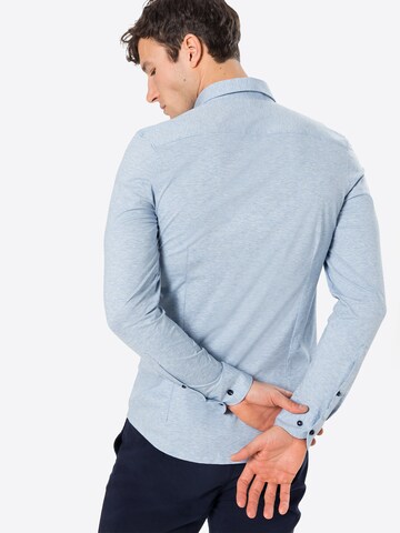 OLYMP Slim fit Zakelijk overhemd in Blauw