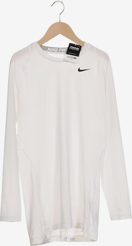 NIKE Langarmshirt L in Weiß: Vorderseite
