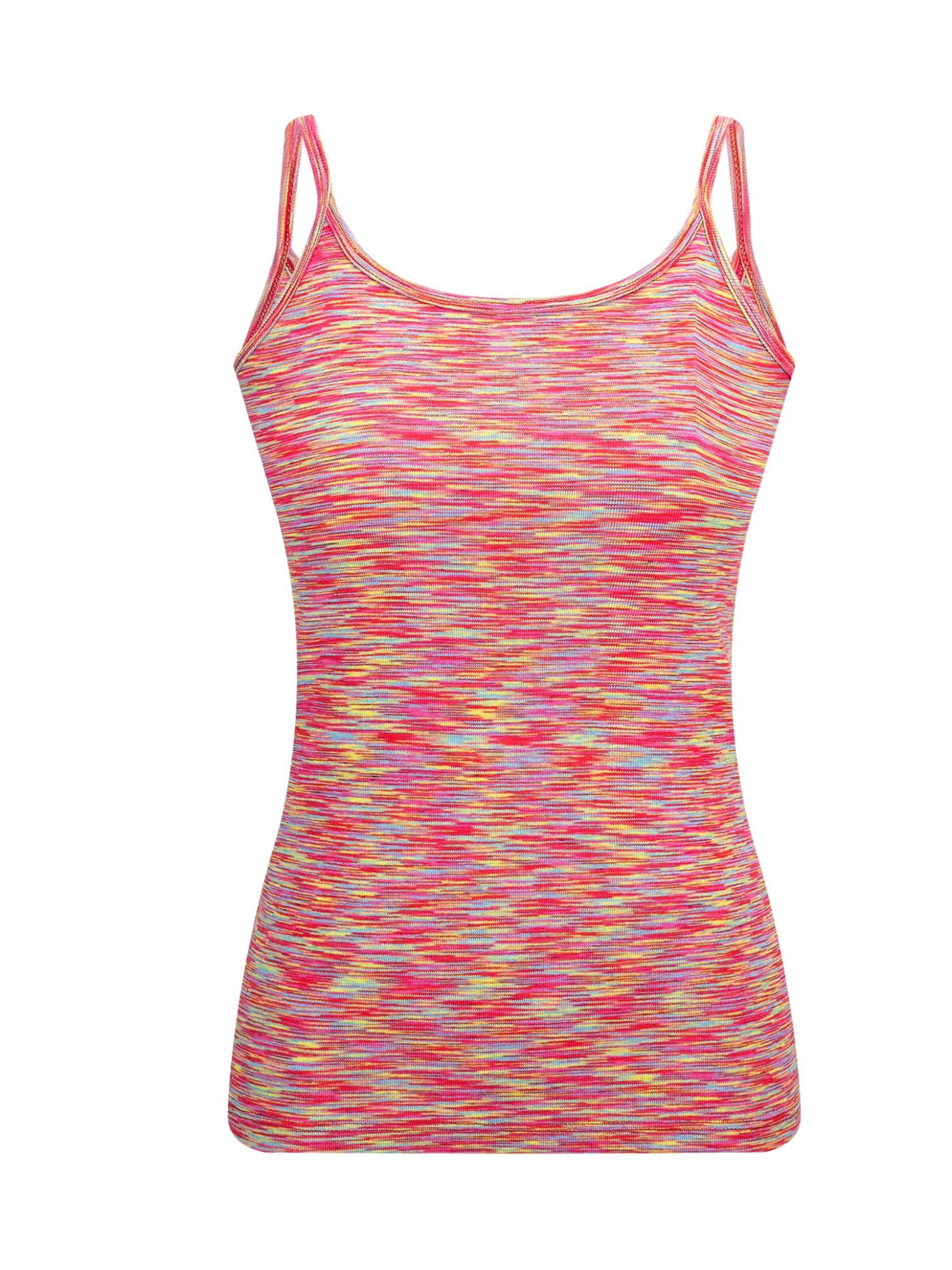 Leela COTTON Top 'Damen Bio-Baumwoll Spaghettiträger' in Pink: front