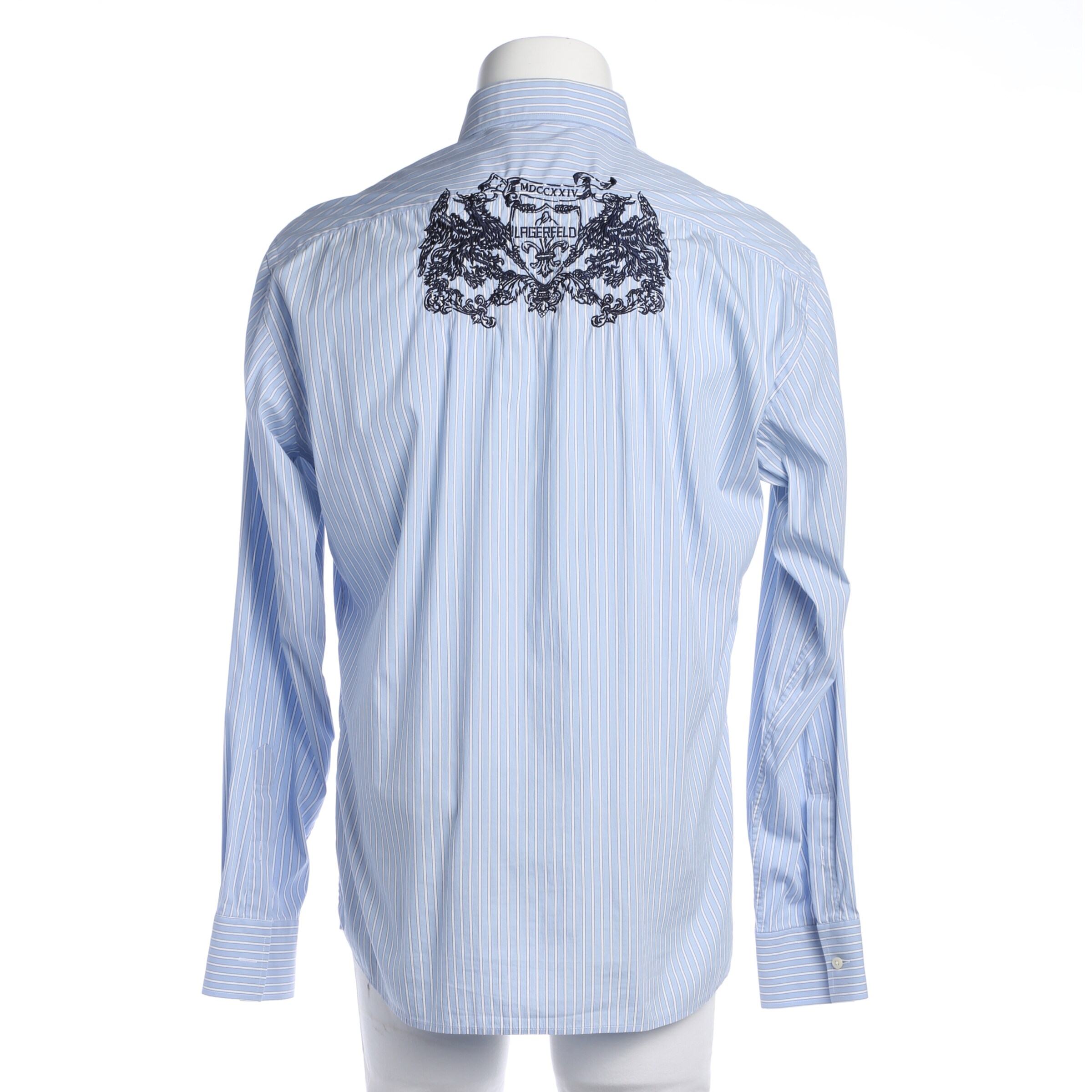 Karl Lagerfeld Freizeithemd / Shirt / Polohemd langarm XS in Blau