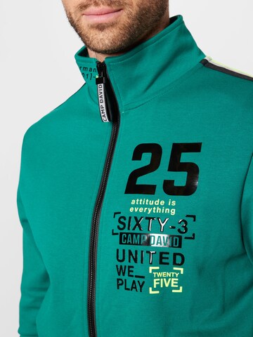 CAMP DAVID Zip-Up Hoodie in Green