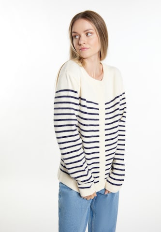 DreiMaster Maritim Strickjacke in Weiß: predná strana