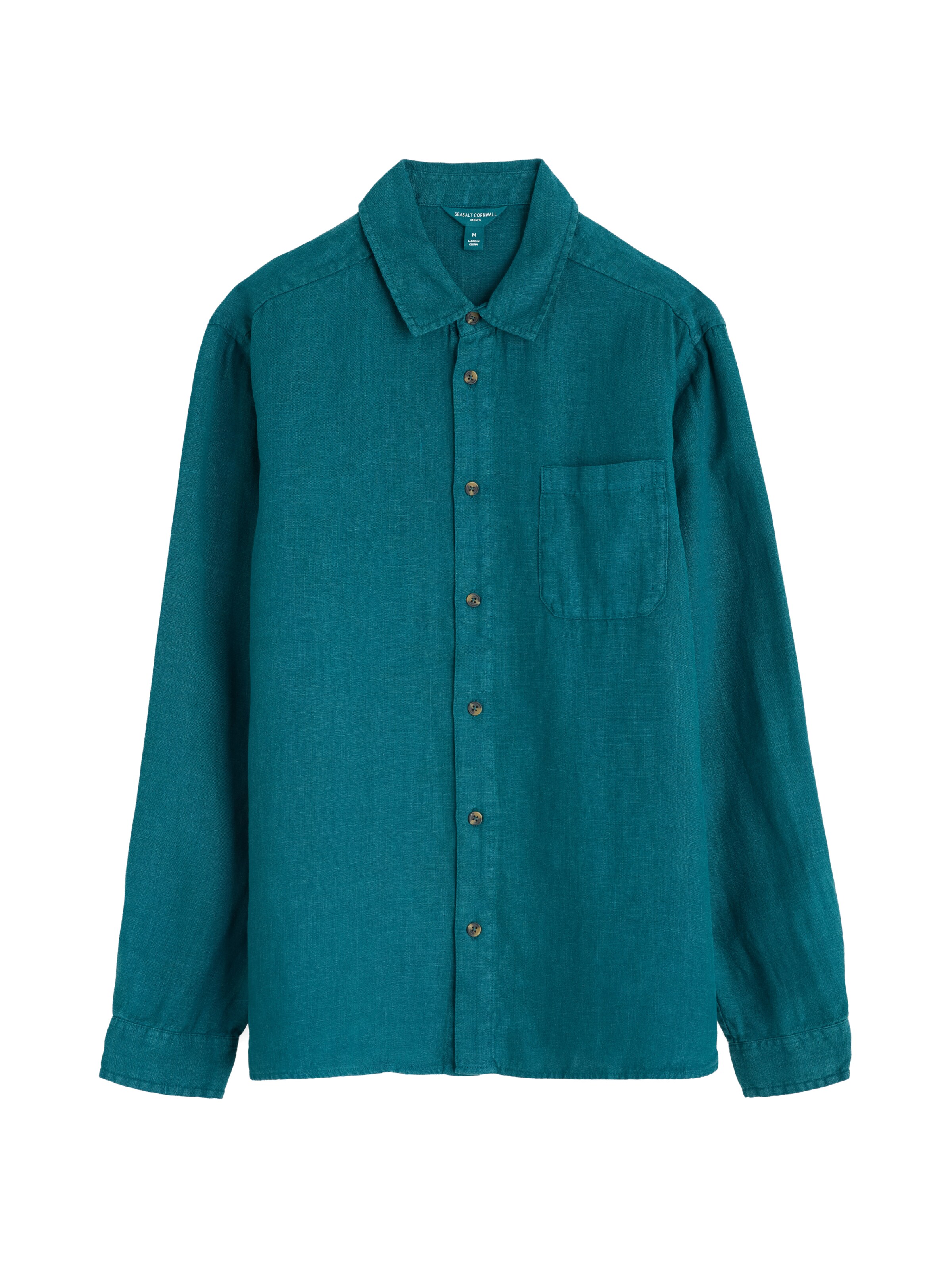 Seasalt Cornwall Klasický střih Košile 'Curator' – zelená: přední strana