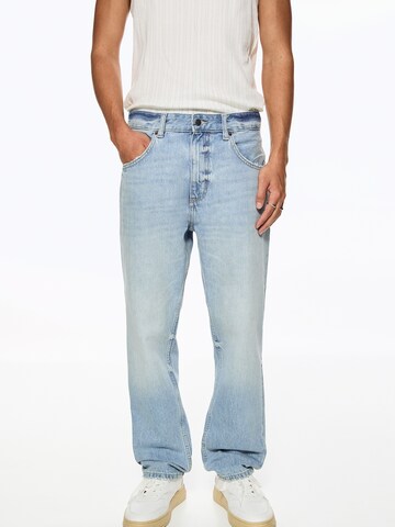 Pull&Bear Loosefit Jeans in Blauw: voorkant
