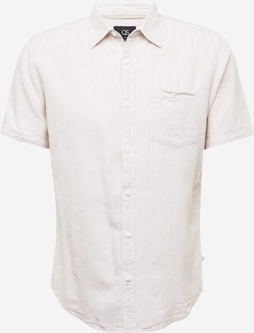 QSSlim Fit Košulja - smeđa boja: prednji dio