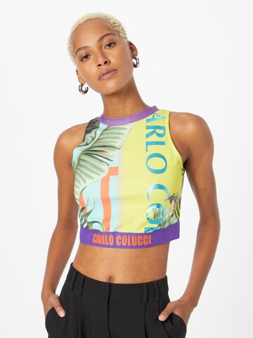 Carlo Colucci Top in Geel: voorkant