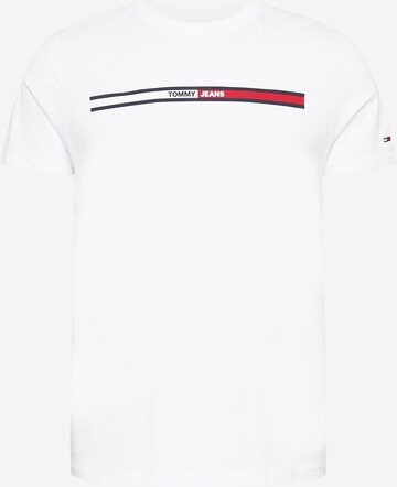Tommy Jeans Μπλουζάκι 'Essential' σε λευκό: μπροστά