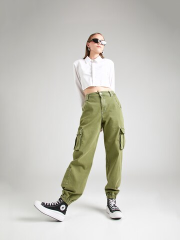 REPLAY Tapered Cargo Pants in Green