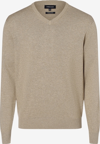 Pull-over Andrew James en beige : devant