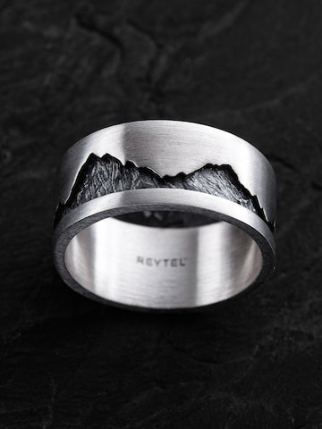 REYTEL - Anillo 'MOUNTAINS' en plata: frente