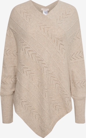 Cape 'Holiday' Cream en beige : devant